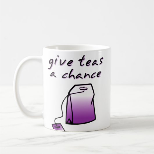 Geef Teas A Chance Funny Mug Humor Koffiemok (Links)