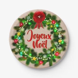 Geef Tekst Assiette joyeux Noël 7" uit Papieren Bordje