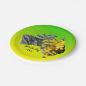 Geef Tekst Australië Dag Gum Leaf Wattle 7" uit Papieren Bordje (Gekanteld)