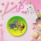 Geef Tekst Australië Dag Gum Leaf Wattle 7" uit Papieren Bordje (Feest)