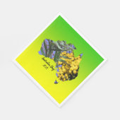 Geef Tekst Australië Dag Gum Leaf Wattle Luncheon  Servet (Hoek)