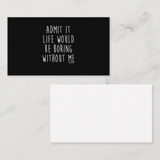 Geef toe dat het leven zou verdienen zonder mij gr visitekaartje (Voorkant / Achterkant)