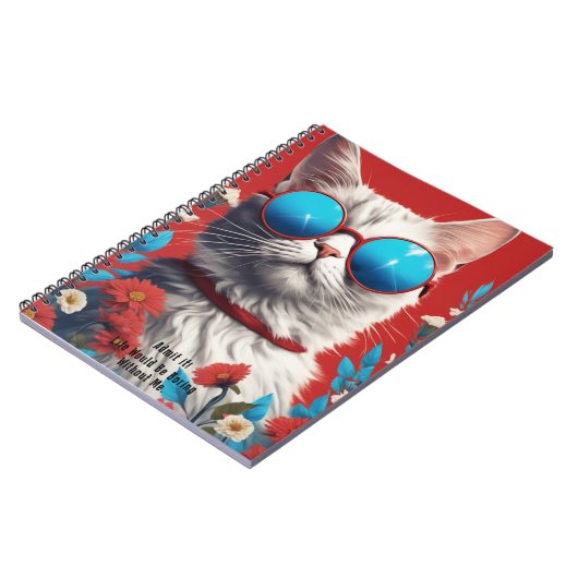 Geef toe, het leven is saai zonder mij kattenhaar notitieboek (Linkerzijde)