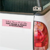 Geef Trump Pence een roze glijmiddel Bumpersticker (Op Truck)