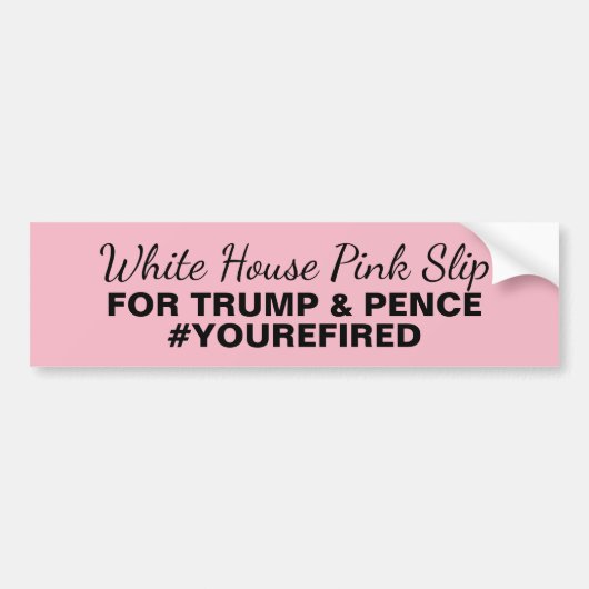 Geef Trump Pence een roze glijmiddel Bumpersticker (Voorkant)