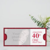 Geef twee VIP 40e verjaardagsfeestfoto uitnodigen  Kaart (Staand voorkant)