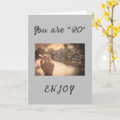 **GEEF UW **20th** BIRTHDAY!!!!* BIRTHDAY-Kaart Kaart (Gele Bloem)
