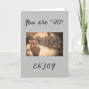 **GEEF UW **20th** BIRTHDAY!!!!* BIRTHDAY-Kaart Kaart