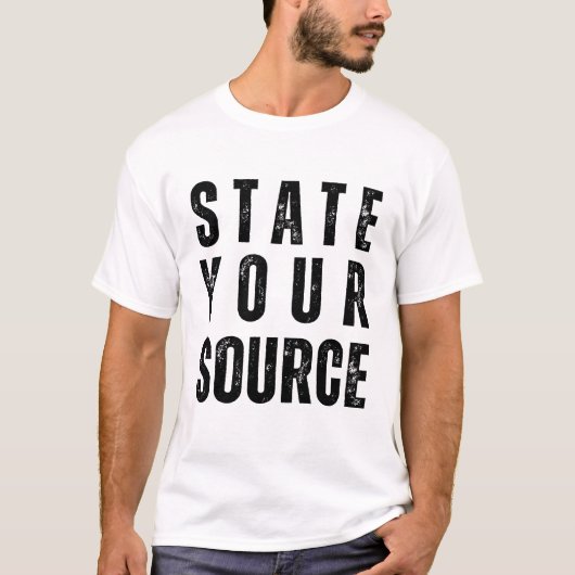 Geef uw bron op t-shirt (Voorkant)