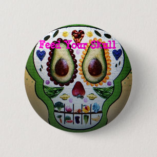 Geef uw Button van de schedel