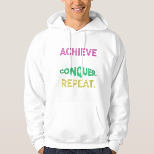 Geef uw drukte een boost met onze Motivatie hoodie (Voorkant)
