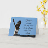 Geef uw Hart Wings Red-Tailed Hawk Foto Kaart (Gele Bloem)