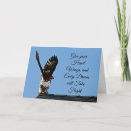 Geef uw Hart Wings Red-Tailed Hawk Foto Kaart
