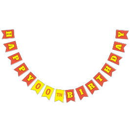 Geef Uw Leeftijd op ORANJE uit en GEEL Fijne verja Vlaggetjes