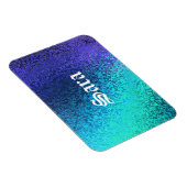 Geef uw naam en schaduw aan in Blue Premium Magnet Magneet (Rechterzijde)