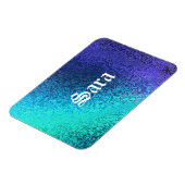 Geef uw naam en schaduw aan in Blue Premium Magnet Magneet (Linkerzijde)