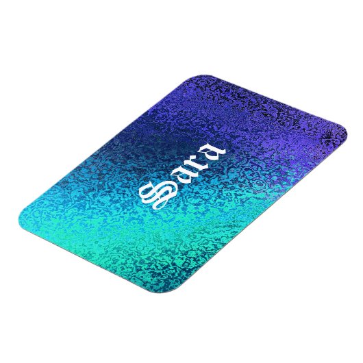 Geef uw naam en schaduw aan in Blue Premium Magnet Magneet (Linkerzijde)