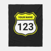 Geef uw nummer aan met de code voor raceidentifica fleece deken (Voorkant)