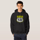 Geef uw nummer aan met de code voor raceidentifica hoodie (Voorkant volledig)