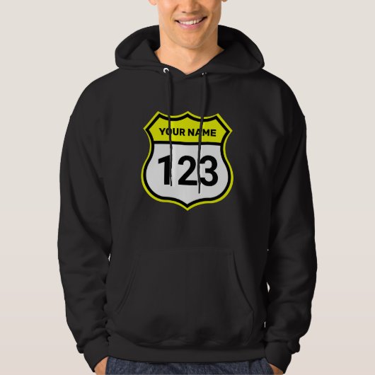 Geef uw nummer aan met de code voor raceidentifica hoodie (Voorkant)