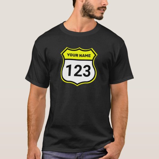 Geef uw nummer aan met de code voor raceidentifica t-shirt (Voorkant)