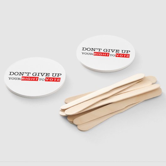 Geef uw recht om op eigen kleuren te stemmen niet  handwaaier (Niet-gemonteerd)