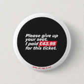 Geef uw stoel op - badge ronde button 5,7 cm (Voorkant)