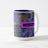 Geef uw vergif een naam tweekleurige koffiemok (Voorkant rechts)