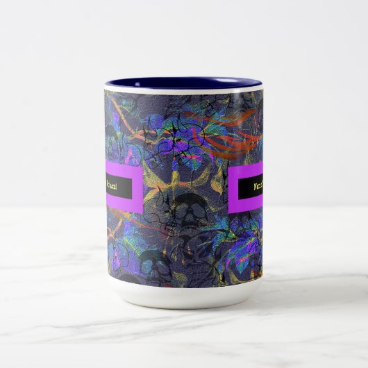 Geef uw vergif een naam tweekleurige koffiemok (Center)