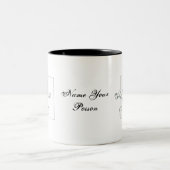 Geef uw vergif een naam tweekleurige koffiemok (Center)