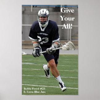 Geef uw volledige lacrosse poster