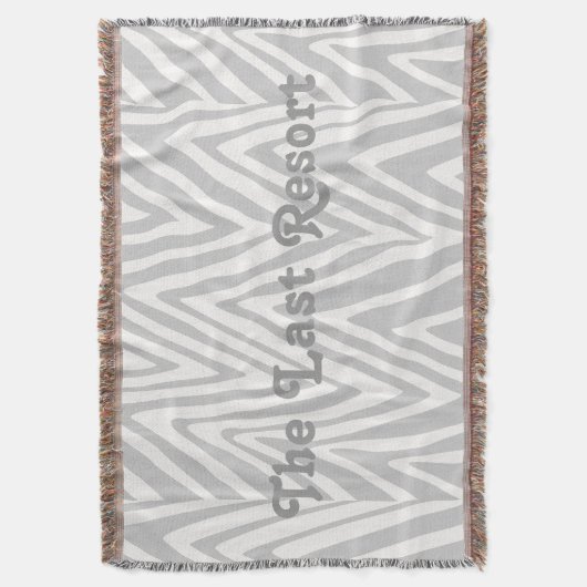 Geef uw winkelnaam een persoonlijk tintje op Grey Deken (Voorkant Verticaal)