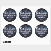 Geef uzelf aan Service Romans 12:7 Ronde Sticker (Vel)