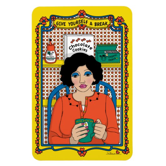 Geef uzelf een pauze_B_4x6 koelkast Magnet Magneet (Verticaal)