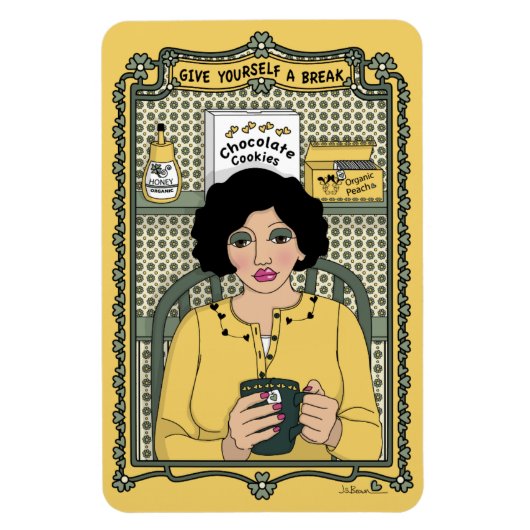 Geef uzelf een pauze_C_4x6 koelkast Magnet Magneet (Verticaal)