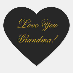 GEEF VAN JE GRANDMA. HART STICKER