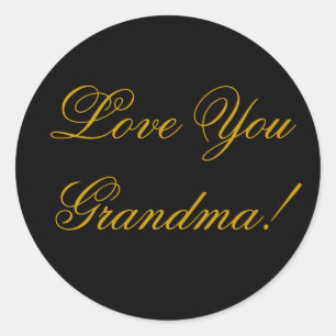 GEEF VAN JE GRANDMA. RONDE STICKER