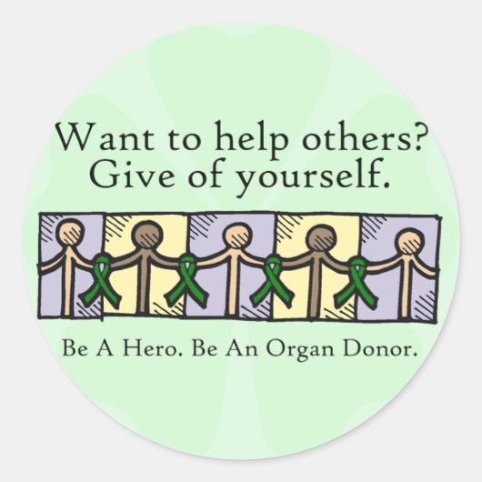 Geef van jezelf ronde sticker (Voorkant)