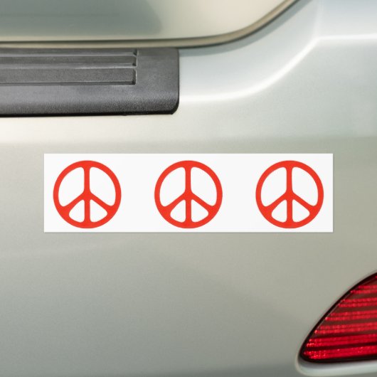 Geef vrede een Chance Red Bumpersticker (Op auto)
