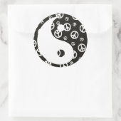 Geef vrede een kans 1 Yin en Yang Sticker (Tas)