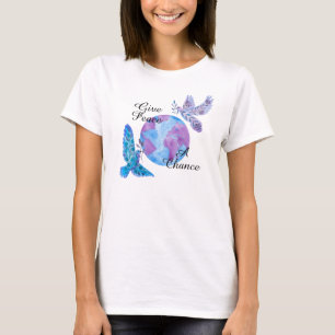 Geef Vrede Een Kans - Aarde en Duiven van de Vrede T-shirt