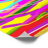 Geef vrede een kans bericht regenboog gekleurd poster (Hoek)