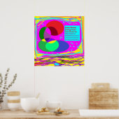 Geef vrede een kans bericht regenboog gekleurd poster (Keuken)