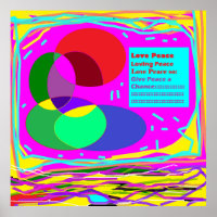 Geef vrede een kans bericht regenboog gekleurd