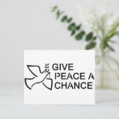 Geef Vrede een kans Briefkaart (Staand voorkant)