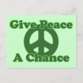 Geef Vrede een kans Briefkaart (Voorkant)