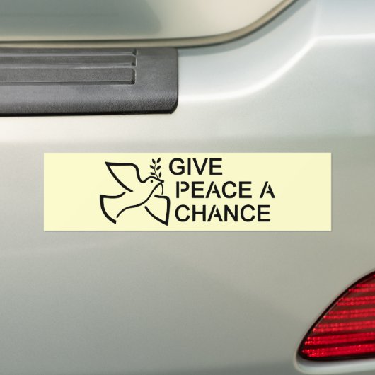Geef Vrede een kans Bumpersticker (Op auto)