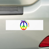 Geef Vrede een kans! Bumpersticker (Op auto)