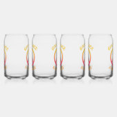 'Geef Vrede een Kans' Drinkservies Set Blikvorm Glas (Links)