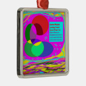 Geef vrede een kans Kerstboodschap gemengde kleur Metalen Ornament (Rechts)